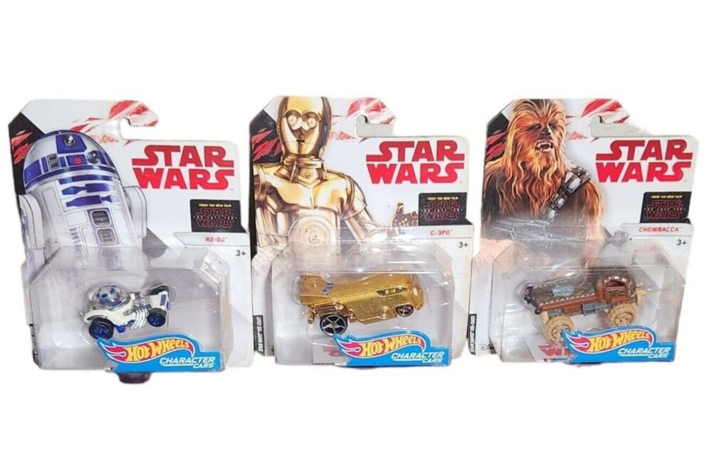 Hot Wheels Star Wars Character Cars Lot Of 3 New Sealed (2017)